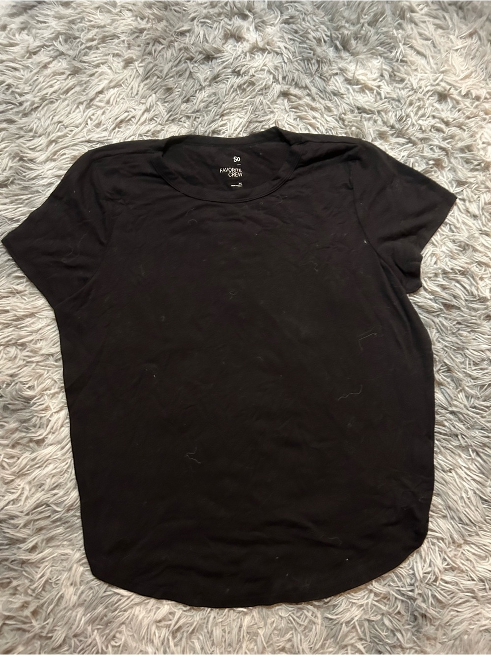 SO Black Short Sleeve Crewneck Tee